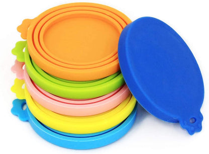 Pet Can Covers/6 Pack Silicone Dog Cat Food Can Lids/Universal Size Fit Most Standard Size Cans